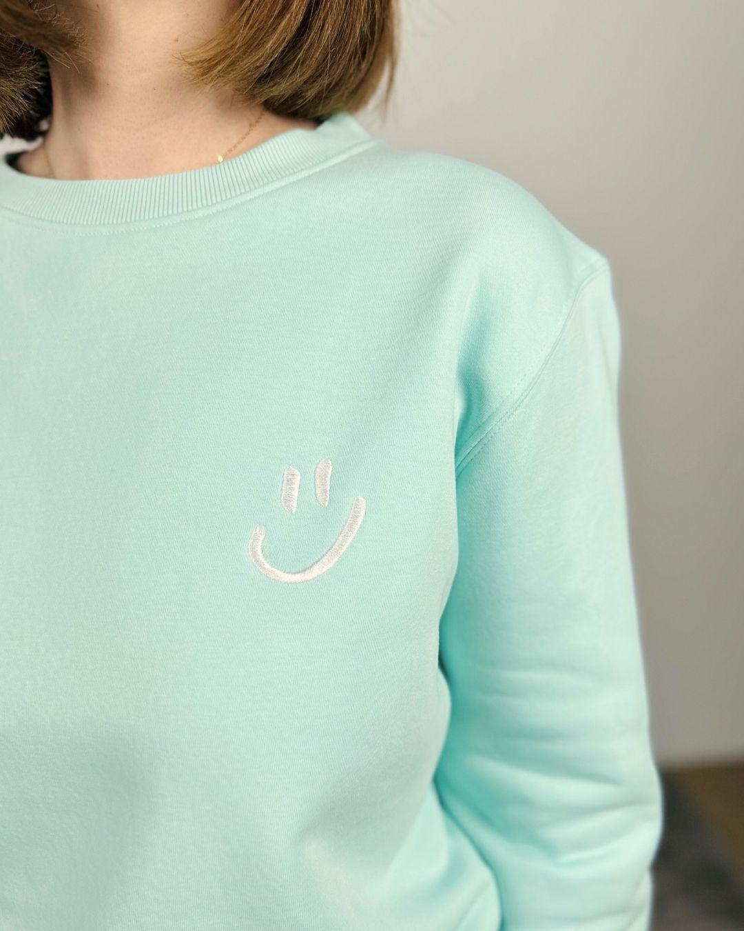 Herzlein® Sweatshirt "Smiley" in Mint