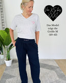 Herzlein® Lounge Hose in Navy Blau