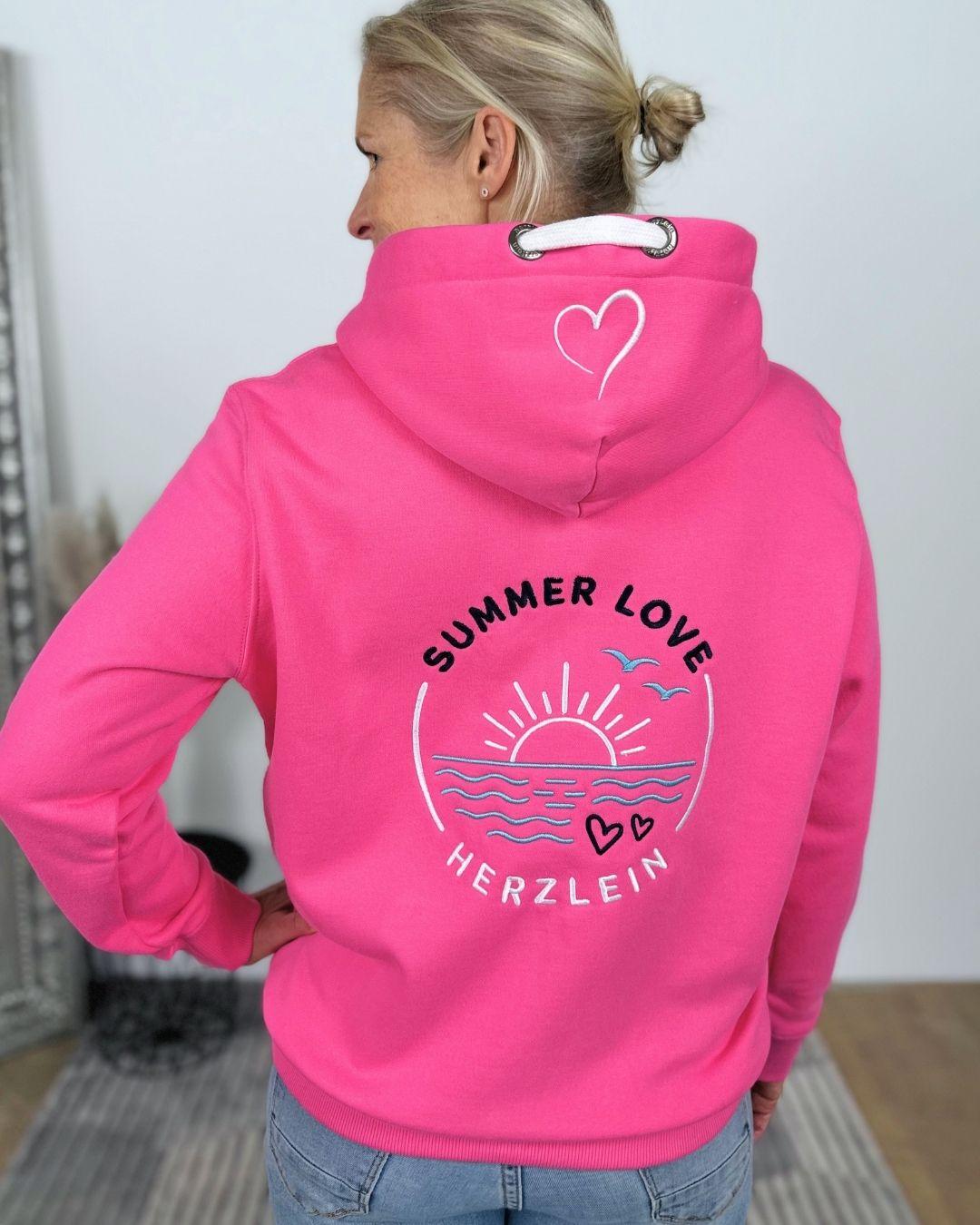 Herzlein® Sweatjacke "Summer Love" in Pink