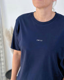 Herzlein® T-Shirt Essentials - "SMILE" in Navy