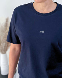 Herzlein® T-Shirt Essentials - "NICE" in Navy