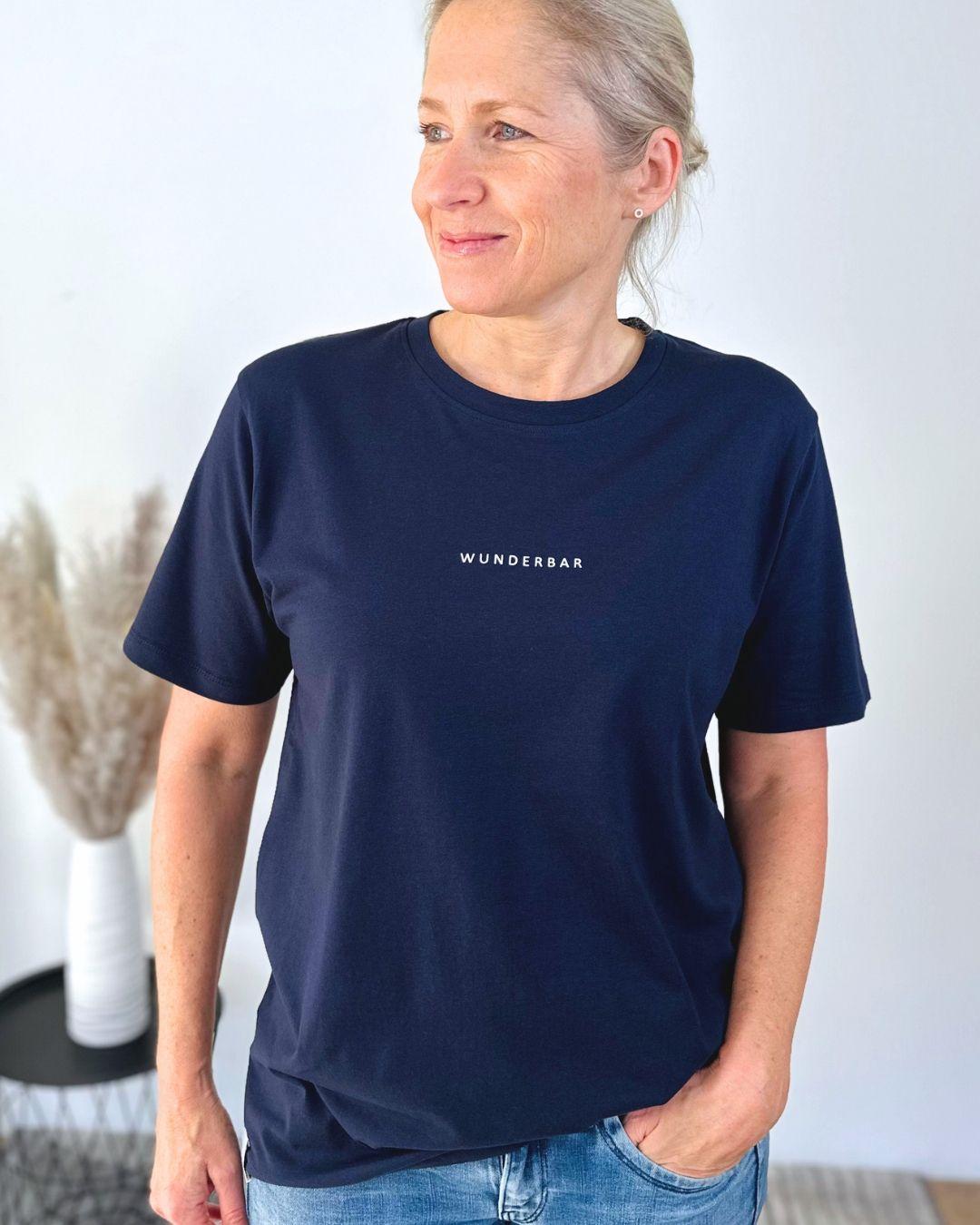 Herzlein® T-Shirt Essentials - "WUNDERBAR" in Navy