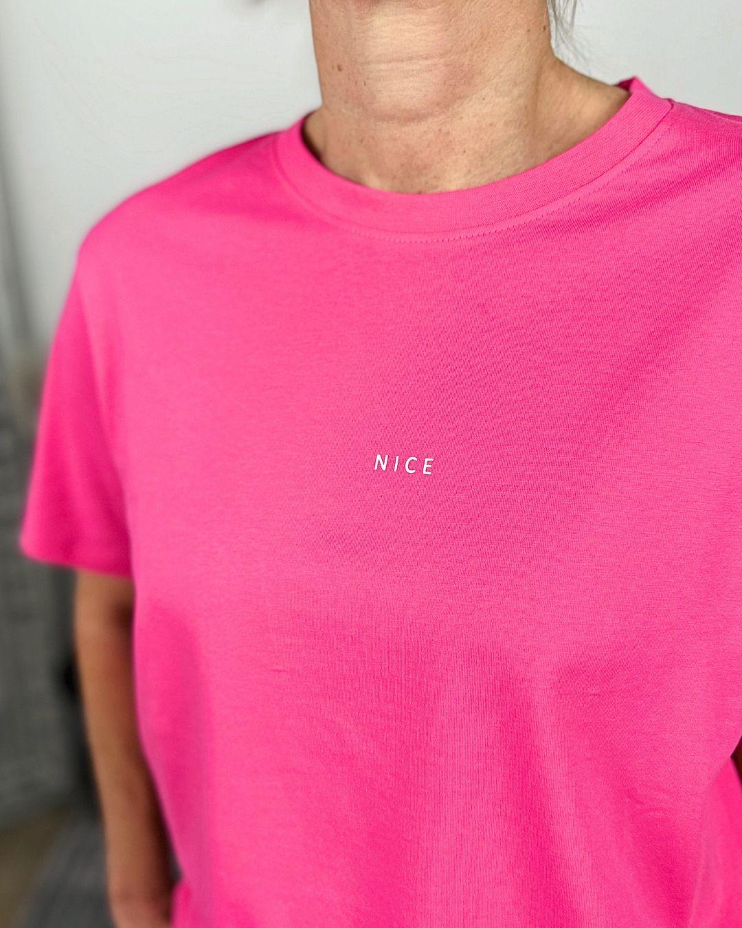 Herzlein® T-Shirt Essentials - "NICE" in Pink