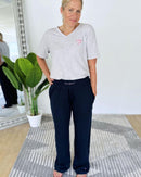 Herzlein® Lounge Hose in Navy Blau