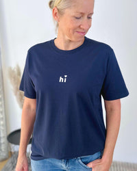 Herzlein® T-Shirt Essentials - "HI 🤍" in Navy