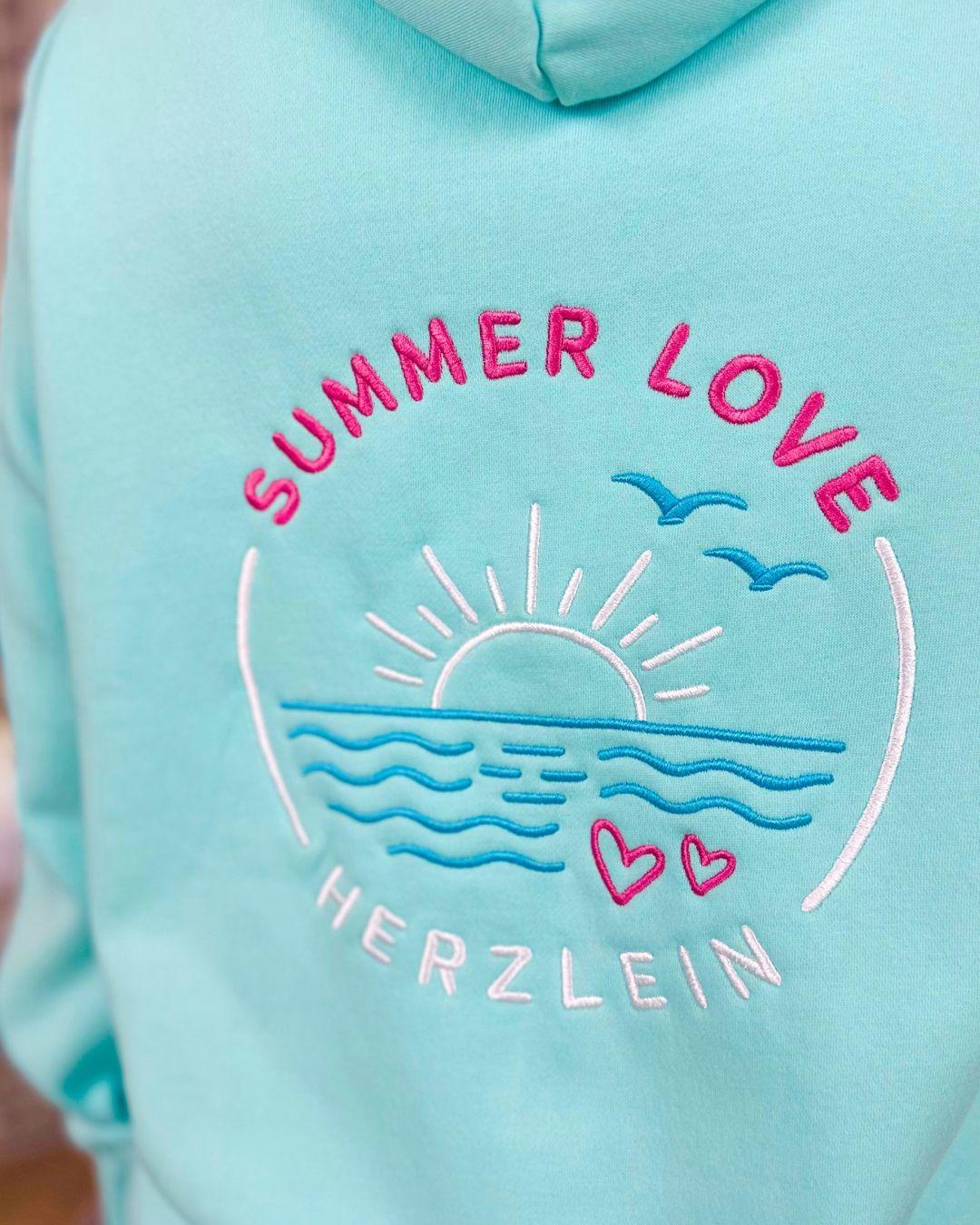 Herzlein® Sweatjacke "Summer Love" in Mint