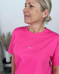 Herzlein® T-Shirt Essentials - "SMILE" in Pink
