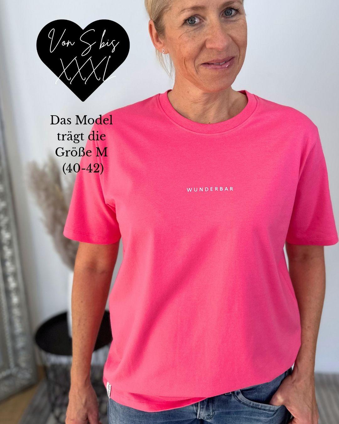 Herzlein® T-Shirt Essentials - "WUNDERBAR" in Pink