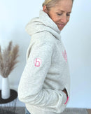 Herzlein® Kuschel Hoodie "Vintage" in Grau meliert