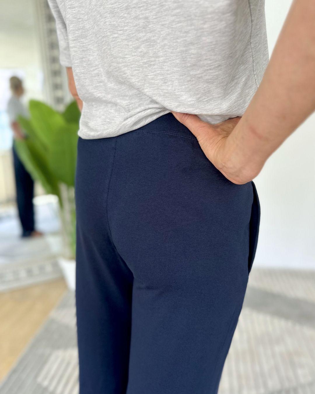 Herzlein® Lounge Hose in Navy Blau