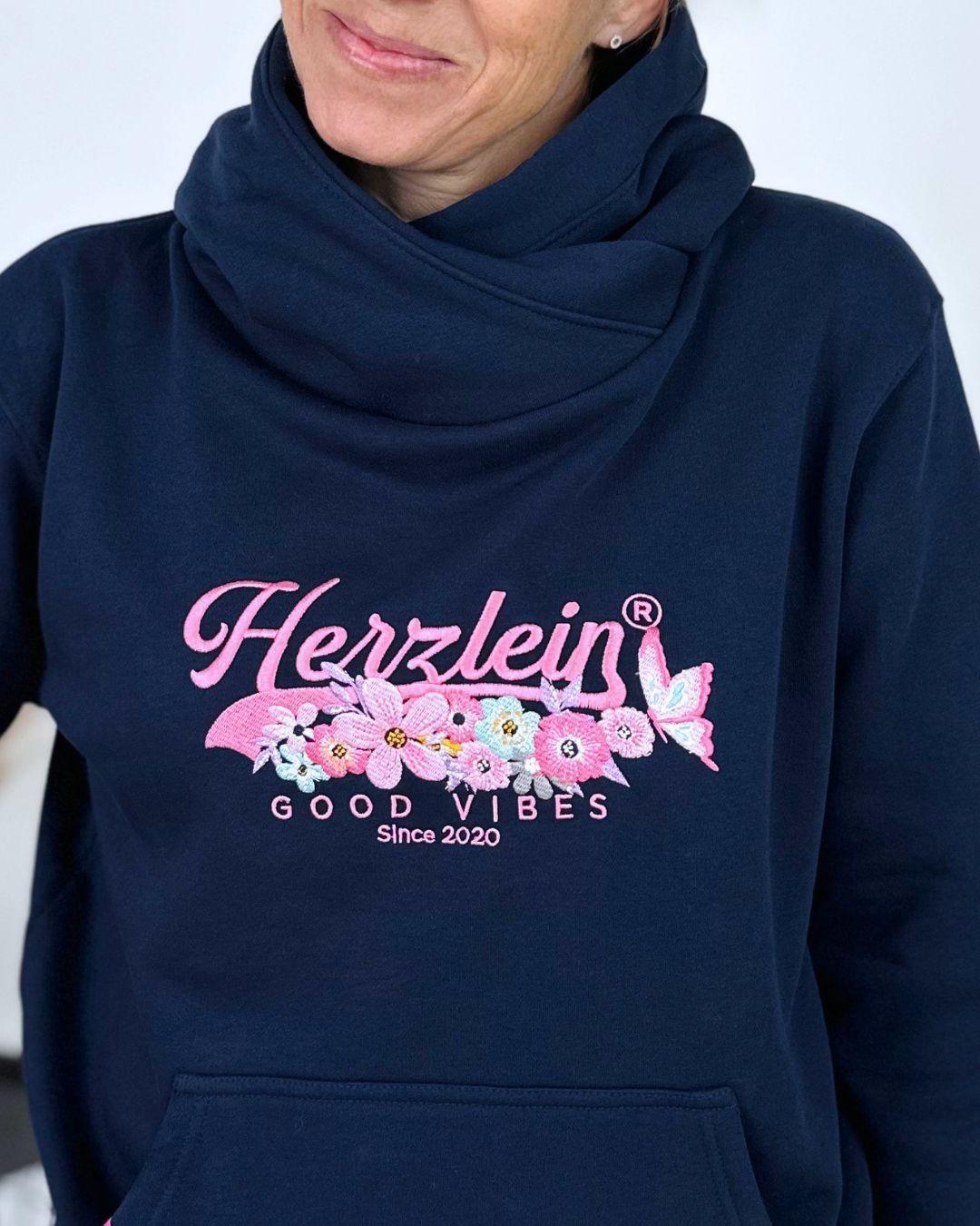 Herzlein® Hoodie "Vintage" in Navy
