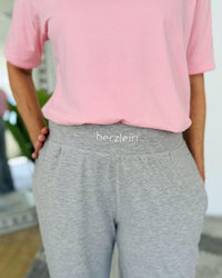 Herzlein® Lounge Hose in meliertem Grau