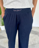 Herzlein® Lounge Hose in Navy Blau