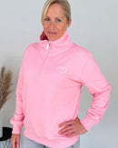 Herzlein® Sweatshirt mit Reißverschluss in Rosa