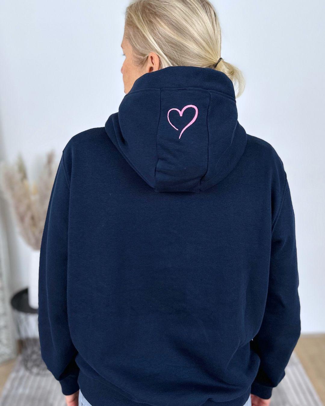 Herzlein® Hoodie "Vintage" in Navy