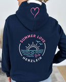 Herzlein® Sweatjacke "Summer Love" in Navy Blau