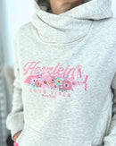 Herzlein® Kuschel Hoodie "Vintage" in Grau meliert
