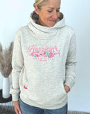 Herzlein® Kuschel Hoodie "Vintage" in Grau meliert