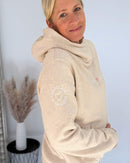 Herzlein® Hoodie "Kaffeeliebe" in Beige meliert