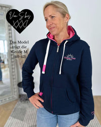 Herzlein® Sweatjacke "Summer Love" in Navy Blau