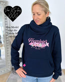 Herzlein® Hoodie "Vintage" in Navy
