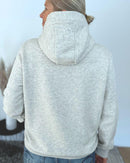 Herzlein® Kuschel Hoodie "Vintage" in Grau meliert
