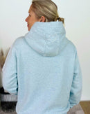 Herzlein® Hoodie "Vintage" in Hellblau meliert