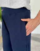 Herzlein® Lounge Hose in Navy Blau