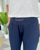 Herzlein® Lounge Hose in Navy Blau