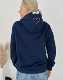 Herzlein® Cosy Hoodie "Herzchen" in Navy Blau