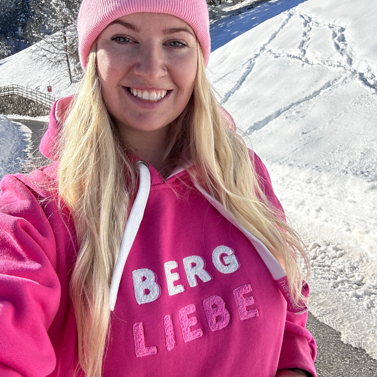 Herzlein® Hoodie "Bergliebe" in Pink