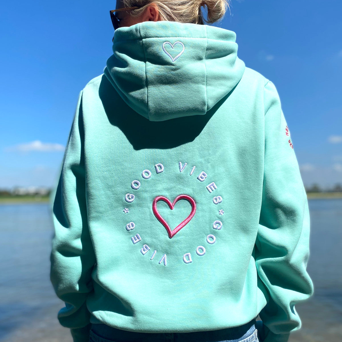 Herzlein® Hoodie "Happy" in Mint