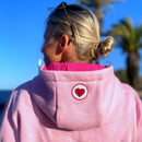 Herzlein® Hoodie in Rosa - PEACE Kapuzenpulli Baumwolle Kapuzenpullover in Rosa und Pink für Damen