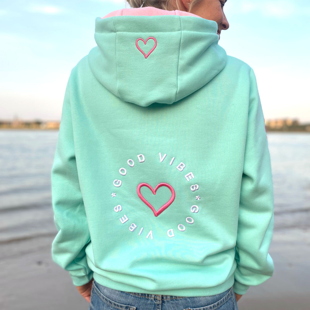 Herzlein® Hoodie "Rainbow" in Mint