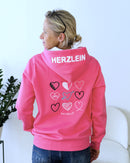 Herzlein® Sweatjacke "Love Hearts" in Pink