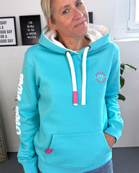 Herzlein® Hoodie "Good Vibes" in Türkis