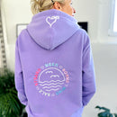 Herzlein Hoodie Srandliebe in Lavendel Kapuzenpullover aus Baumwolle strand und meer