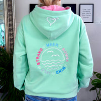 Herzlein® Hoodie "Strandliebe" in Mint