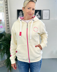 Herzlein® Sweatjacke "Feel Good" in Creme