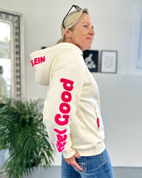 Herzlein® Sweatjacke "Feel Good" in Creme