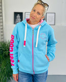 Herzlein® Sweatjacke "Feel Good" in Himmelblau