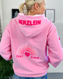 Herzlein® Sweatjacke "Feel Good" in Rosa