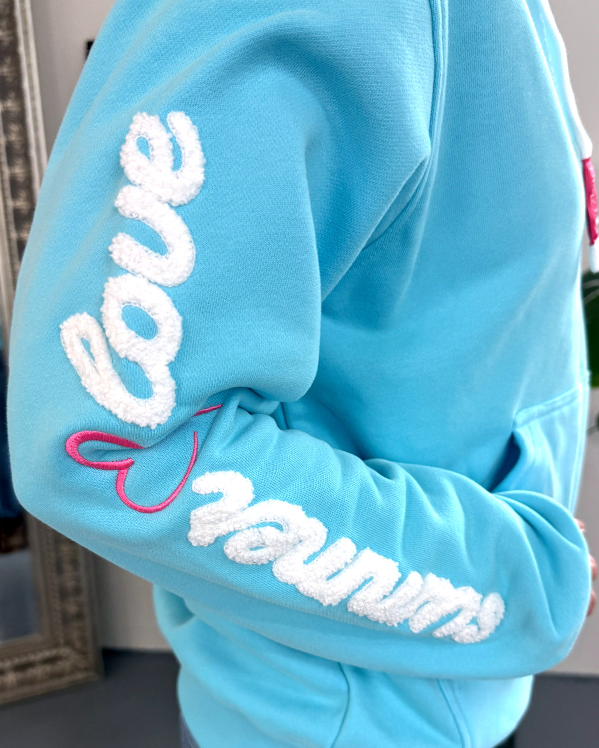 Herzlein® Sweatjacke "Summer Love" in Himmelblau