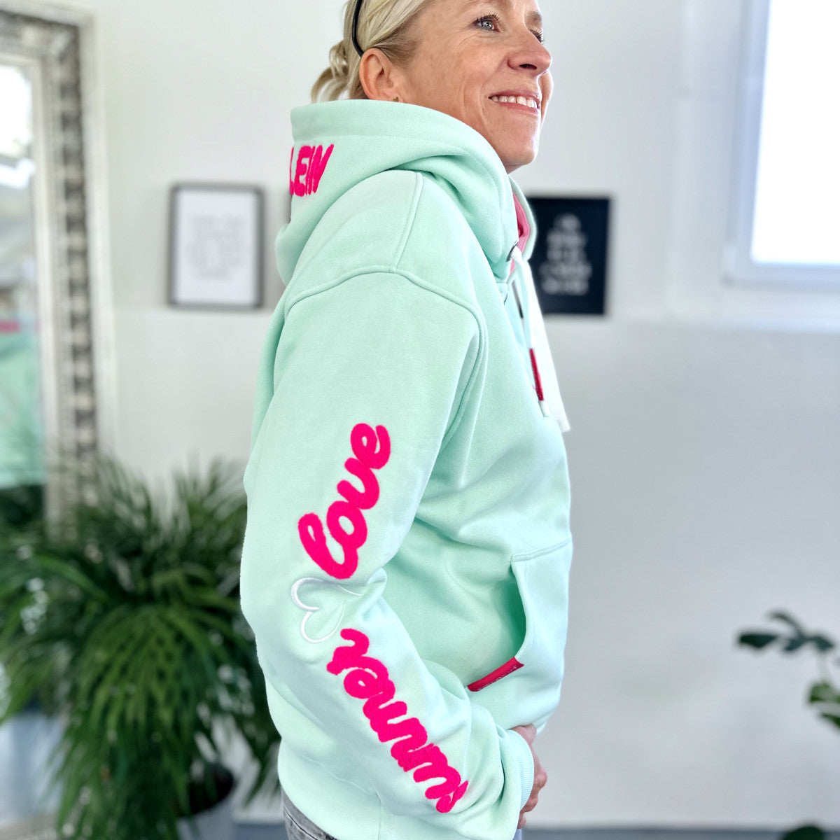 Herzlein® Sweatjacke "Summer Love" in Mint