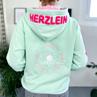 Herzlein® Sweatjacke "Summer Love" in Mint