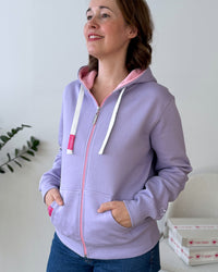 Herzlein® Sweatjacke "Sunshine on my Mind" in Lavendel