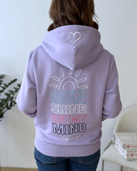 Herzlein® Sweatjacke "Sunshine on my Mind" in Lavendel