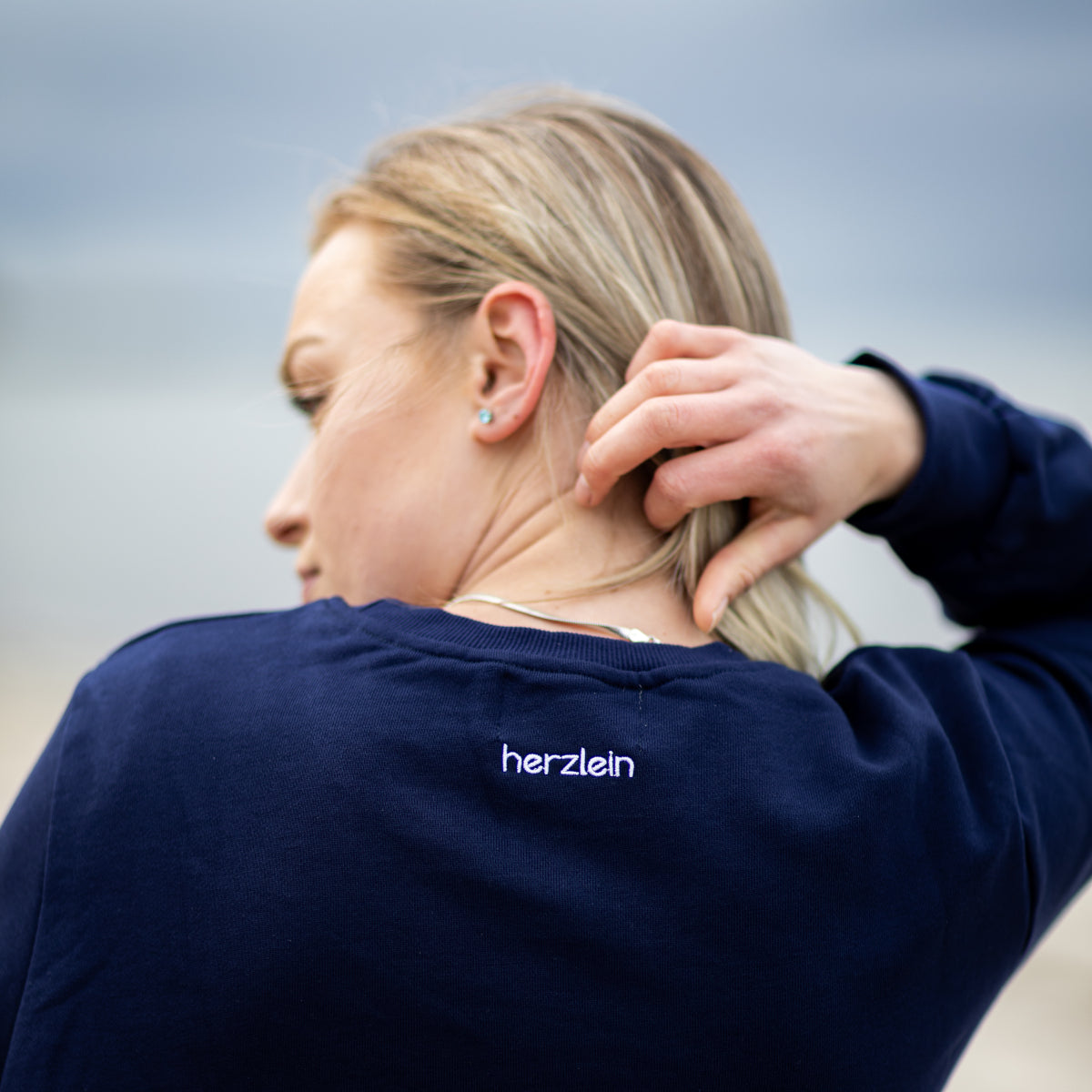Herzlein® Sweatshirt "ALPEN LIEBE" in Navy Blau