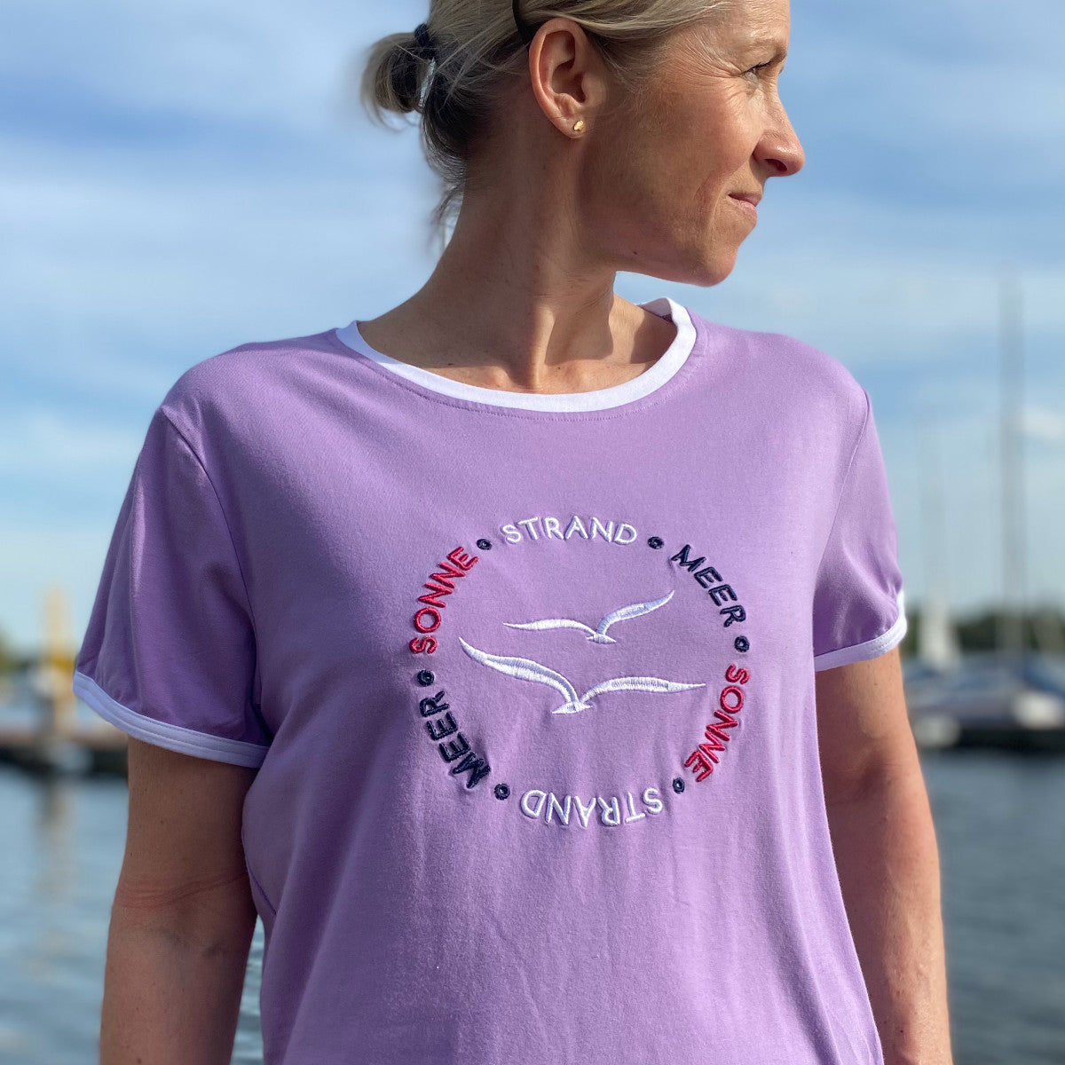 Herzlein® T-Shirt "Möwen" in Lavendel