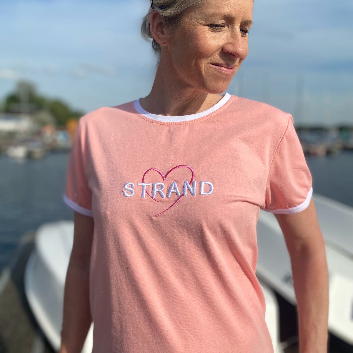 Herzlein® T-Shirt "Strand" in Apricot